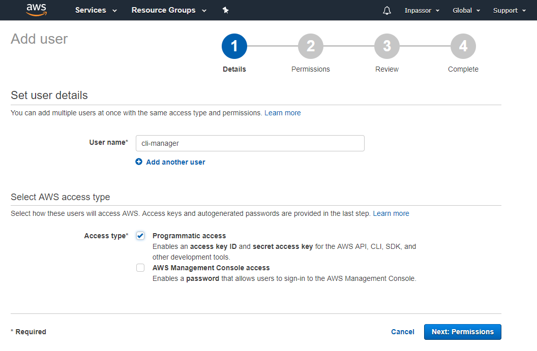 Добавление пользователя
