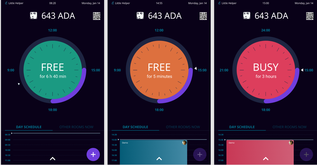 скриншоты: состояния переговорок